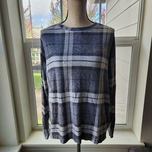 PINK Plaid Pajama Top | S